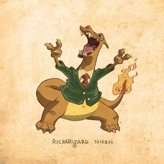 Illustration for article titled Richarizard Nixon And Other U.S. Presidents As Pokémon
